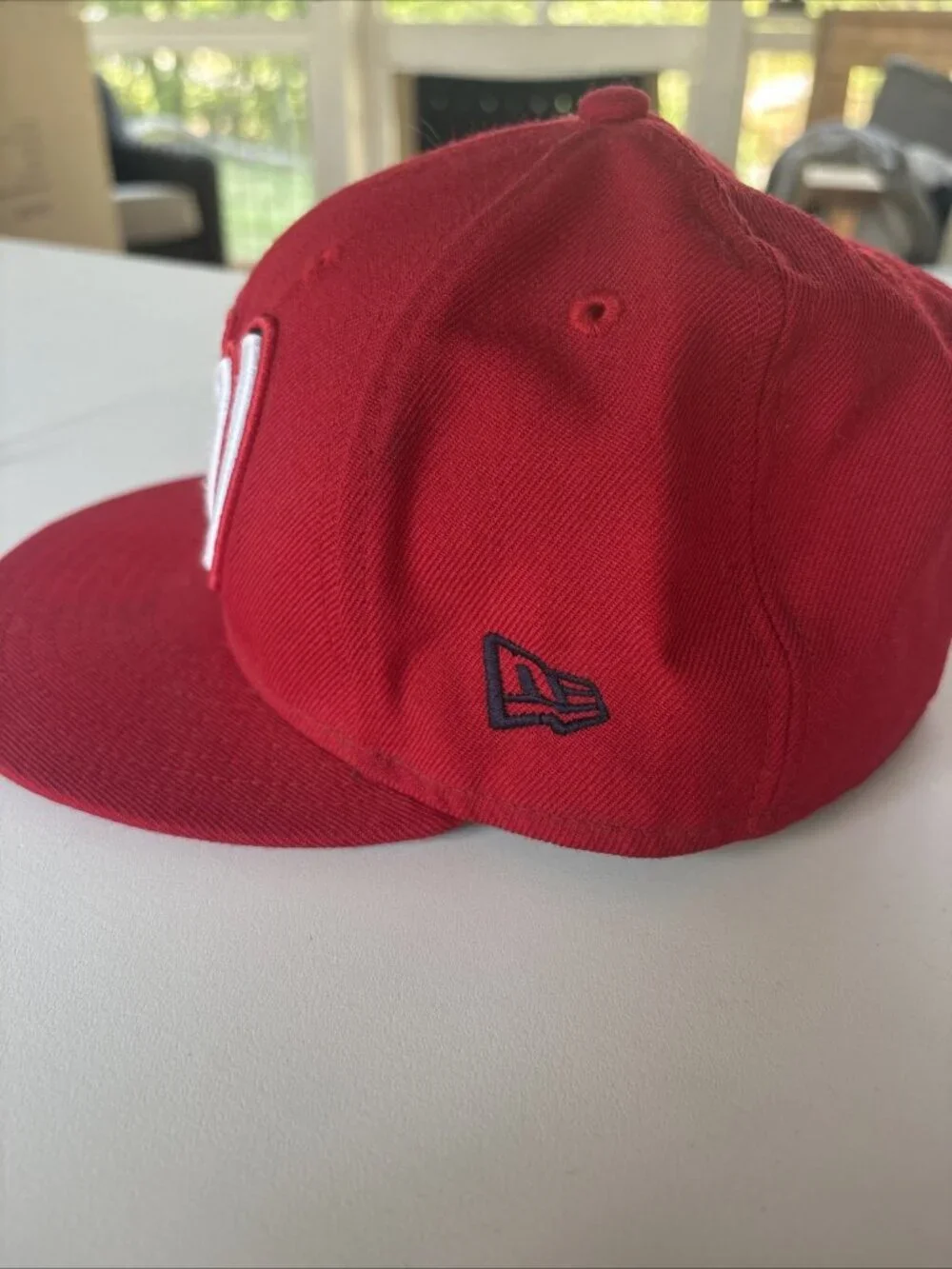 Washington Nationals Red Snapback Hat New Era 9FIFTY Flat Brim MLB Cap 7 1/8
